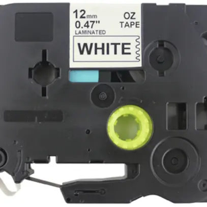 Cassette ruban compatible avec OZE-S231, 12mm×8m, blanc/noir 