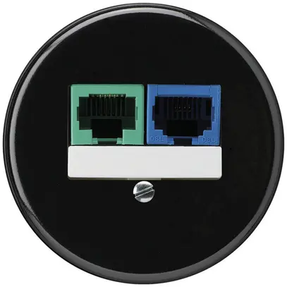 Inserto per scatola INC DSL basico 2×RJ45 nero 
