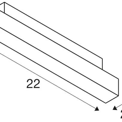 Spot LED SLV IN-LINE 22 7.3W 650lm 940 35° DALI 48V AD 220×22mm blanc 
