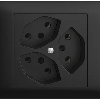 Presa INS EDIZIOdue BKE 3×T13 nero 