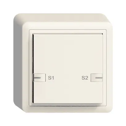 Poussoir AP ZEP scène 1c/1t station sec.a.LED EDIZIOdue blanc 
