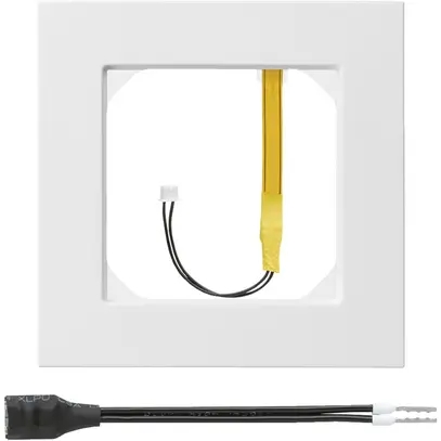 Cadre de recouvrement kallysto.pro 1×1 blanc avec éclairage blanc intense 