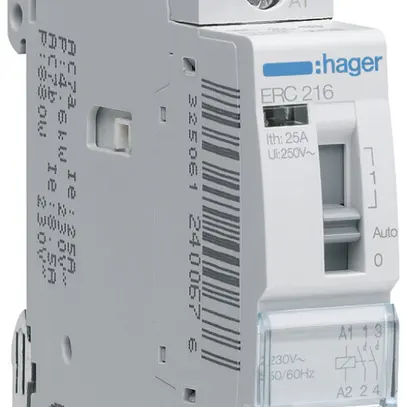 Relais AMD Hager 230VAC 2 fermeur 0 ouvreur 16A 230VAC 1UM 