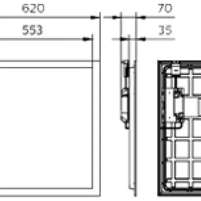 LED-Panelleuchte CoreLine 26W 3600lm 840 IP20/40 DIM 620×620 ws 