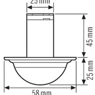 Rilevatore di movimento INS ESYLUX MD-C 360i/12 mini, opale opaco 