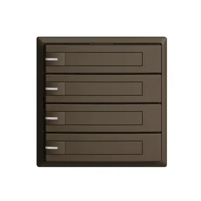 UP-Universaltaster 4×1T Steckkl EDIZIOdue coffee, mit Papiereinlage + LED 