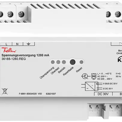 Alimentazione AMD Feller KNX 1280mA 230VAC, con uscita segnalazione 