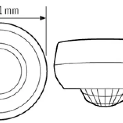 Rilevatore di presenza AP ESYLUX PD 360i/24 BASIC IP54 