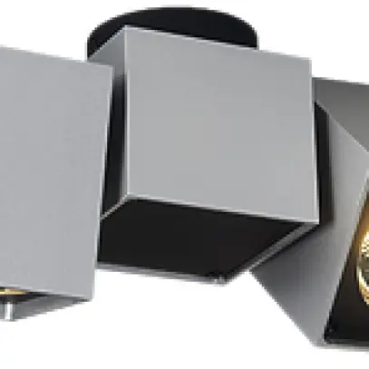 Plafonnier SLV ALTRA DICE SPOT, 2×GU10 50W IP20 gris argenté/noir 