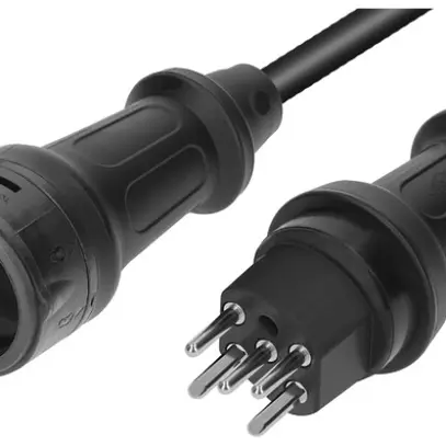 Rallonge MH T15/T15 TH55 H07RN-F5G1.5mm² GDV 10m IP55 noir 