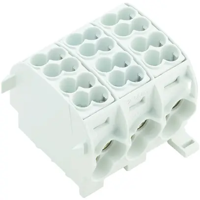 Blocco ripartizione WM WPD 301 2×25/2×16 3L connessione a vite TS35 grigio 