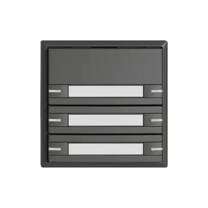 Pulsante KNX RGB EDIZIO.liv SNAPFIX® sensore temp.RGB-LED targ.6× com.1T grs 