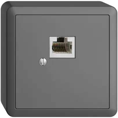 Scatola AP 1×RJ45/s 8P EDIZIOdue grigio scuro R&M swissline 
