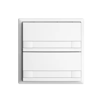 Pulsante KNX RGB EDUE, 250mW, s.LED, c.carta, 2×pulsante, com.2×tasti, bi 