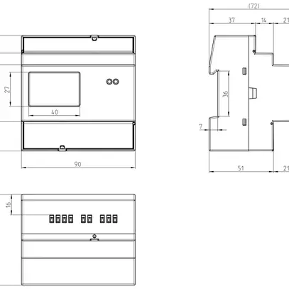 Registratore di dati AMD EMU M-Center M-Bus/Modbus RTU/LAN/Service/USB-C/SIM 