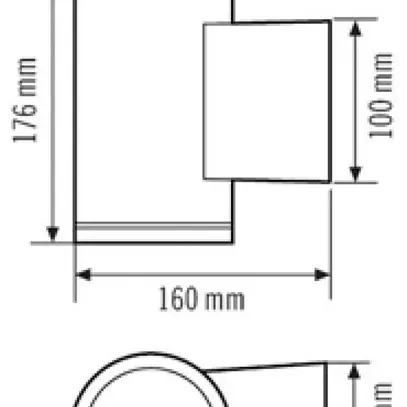 Lampada a muro LED ESYLUX ALVA UDL 3000K 822lm IP65, bianco 