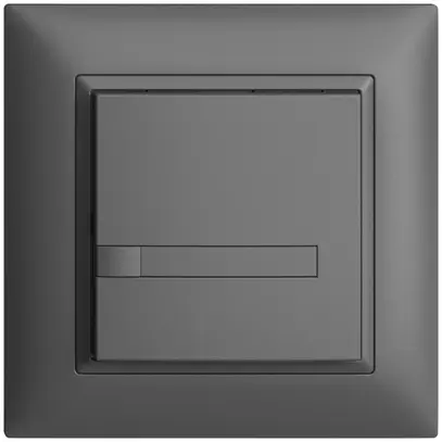 Pulsante INC KNX 1×EDIZIOdue grigio scuro RGB senza LED con inserto carta 