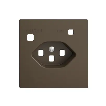 Kit frontal EDIZIOdue pour prise FI F, T23, coffee 