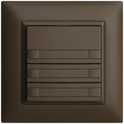 Pulsante INC KNX 6×EDIZIOdue coffee RGB senza LED con inserto carta 