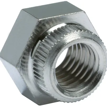 Écrou à insérer Hager pour barre collectrice laiton nickelé M8 alésage Ø10.25mm 