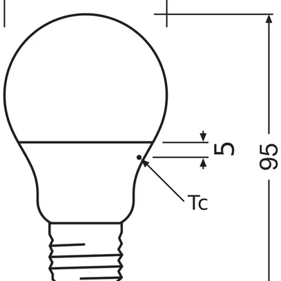 Lampada LED LEDVANCE CLAS A E27 4.9W 470lm 2700K Ø55×95mm tipo A opaco 