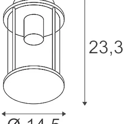 Plafonnier SLV PHOTONIA, E27 60W verre clair IP44 anthracite 