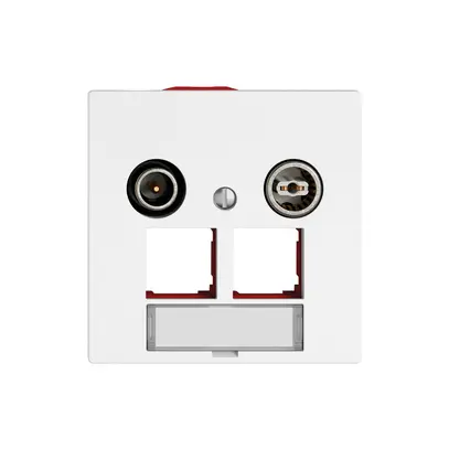 Prise multimédia TV-R EDIZIO.liv SNAPFIX® EASYNET p.2×RJ45 S-One 4dB bc 