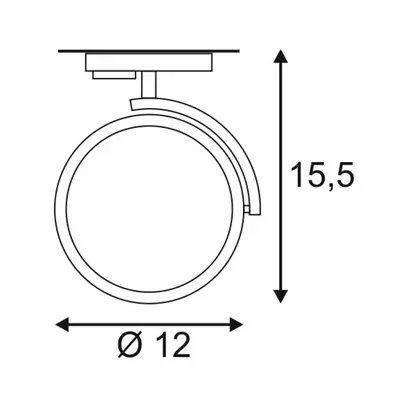 Projecteur SLV KALU TRACK, GU10 75W avec adaptateur 1-phase IP20 blanc 