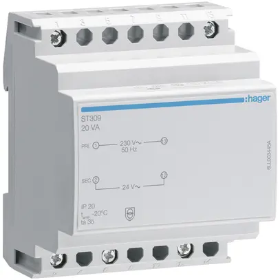 Trasformatore di sicurezza AMD Hager 20W 12V 1.67A 4UM 