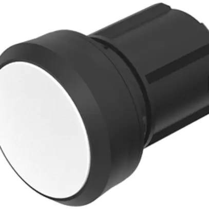 Pulsante INS EAO45, I, bianco, anello nero, a filo 