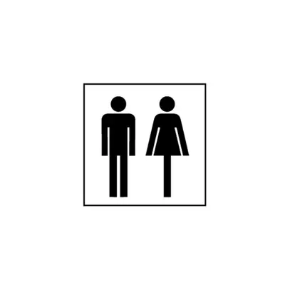 Foglio simb.WC signori+signore EDIZIOdue nero 42×42 per lamp.LED 