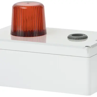 Lampada flash Hugentobler tipo 100 con sirena 12VDC rosso 