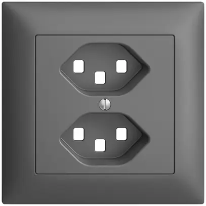 Kit frontal ENC EDIZIOdue gris foncé 88×88mm 2×T23 