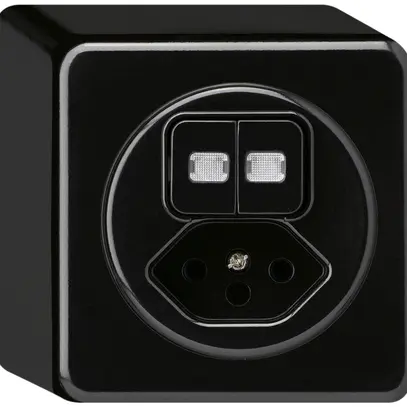 Combinaison lumineuse AP basico 1/3+3/1L+type 13 noir 2 lentilles 