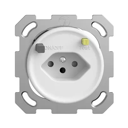 UP-Steckdose STANDARDdue T13 FI 30mA weiss, mit Shutter 