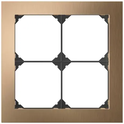 Intestazione INC EDIZIO.liv prestige SNAPFIX® 2×2 154×154mm ottone champagne 