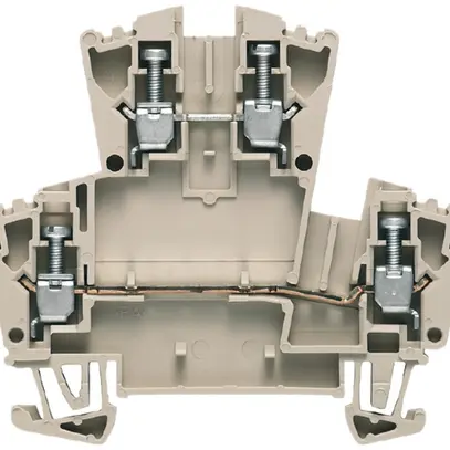 Morsetto a più piani Weidmüller WDK ZQV connessione a vite 2.5mm² 2 piani beige 