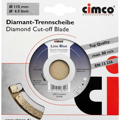 Disco diamante da taglio CIMCO Line Blue Ø230mm 