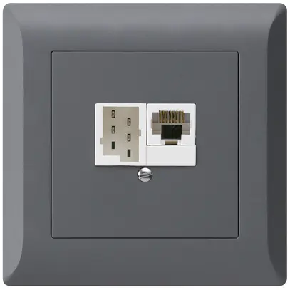 Scatola INC kallysto.line 1×RJ45u+1×TT83 antracite 