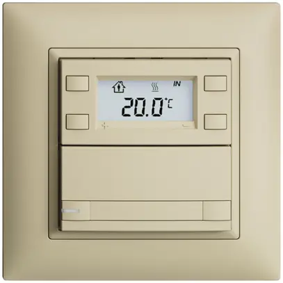 Poussoir RTH ENC KNX 1× EDIZIOdue FMI vanille, avec pap.+LED RGB 