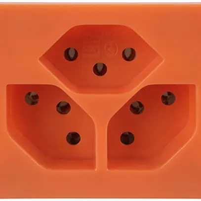 Prise INC Steffen FLF 6/5, 3×T13 10A, sans halogène, orange 