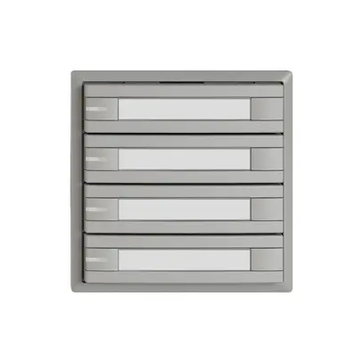 Pulsante KNX RGB EDIZIO.liv SNAPFIX® sensore temp.RGB-LED targ.4× com.2T grc 