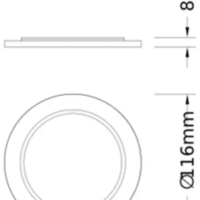 Bague décorative LEDVANCE COMFORT aluminium Ø116×8mm noir 
