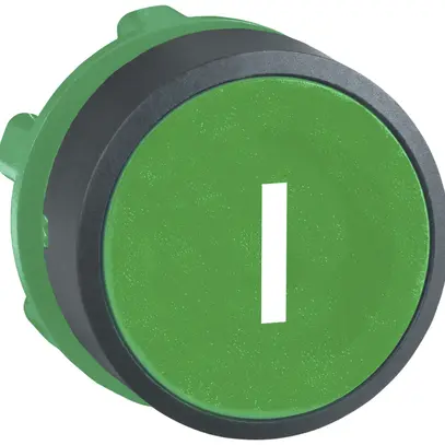 Poussoir Schneider Electric plat I vert 