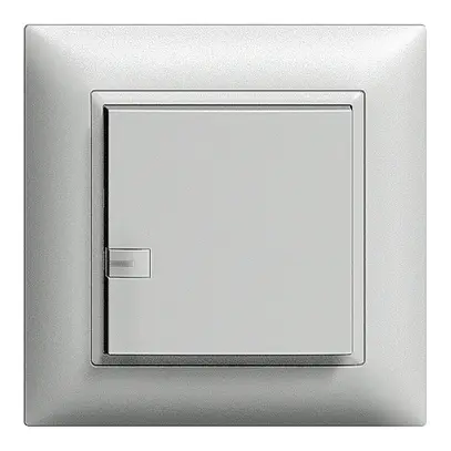 Poussoir ENC ZEP variateur univ. 1c/1t avec LED EDIZIOdue silver 