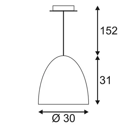 Luminaire suspendu SLV PARA CONE 30 E27 60W rond IP20 cuivre/brossé 