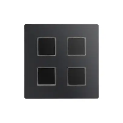 Kit de recouvr. EDIZIOdue elegance pour poussoir quadruple gris graphite 