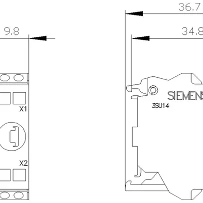 LED-Modul Siemens SIRIUS ACT weiss 24VUC Boden Federzugklemmen 