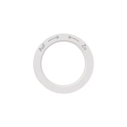 Disco indicatore NEVO, p.interruttore rotativo, Auf-> <-Zu, bianco 