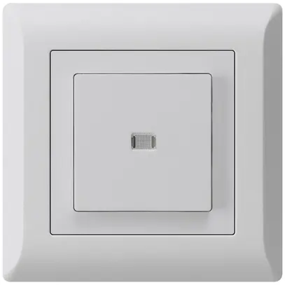 Contact à poussoir lumineux ENC kallysto.line AR/1P gris clair 